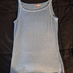 Mango Shimmering Blue Tank Top